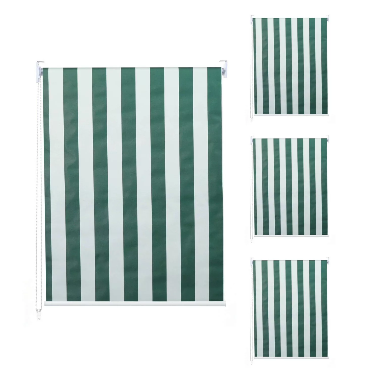 MCW Rollo D52 4er-Set 100x160cm Grün-Weiß günstig online kaufen