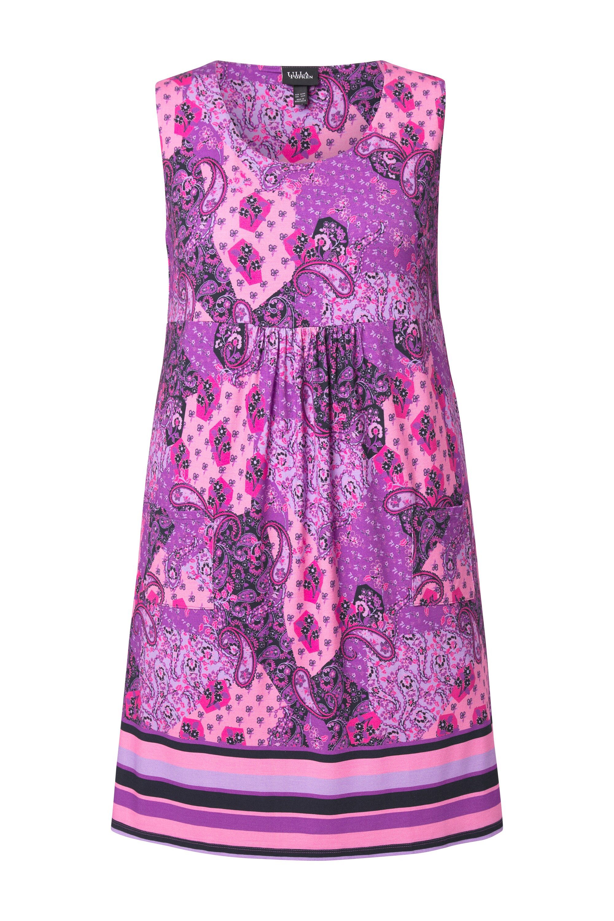 Ulla Popken Minikleid Jersey-Minikleid Paisley A-Linie günstig online kaufen