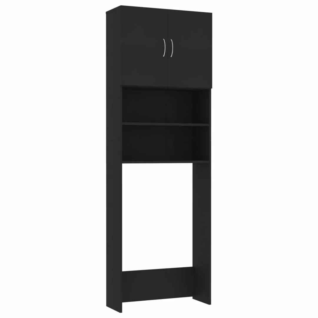 Waschmaschinenschrank Schwarz 64×25,5×190 Cm Spanplatte günstig online kaufen