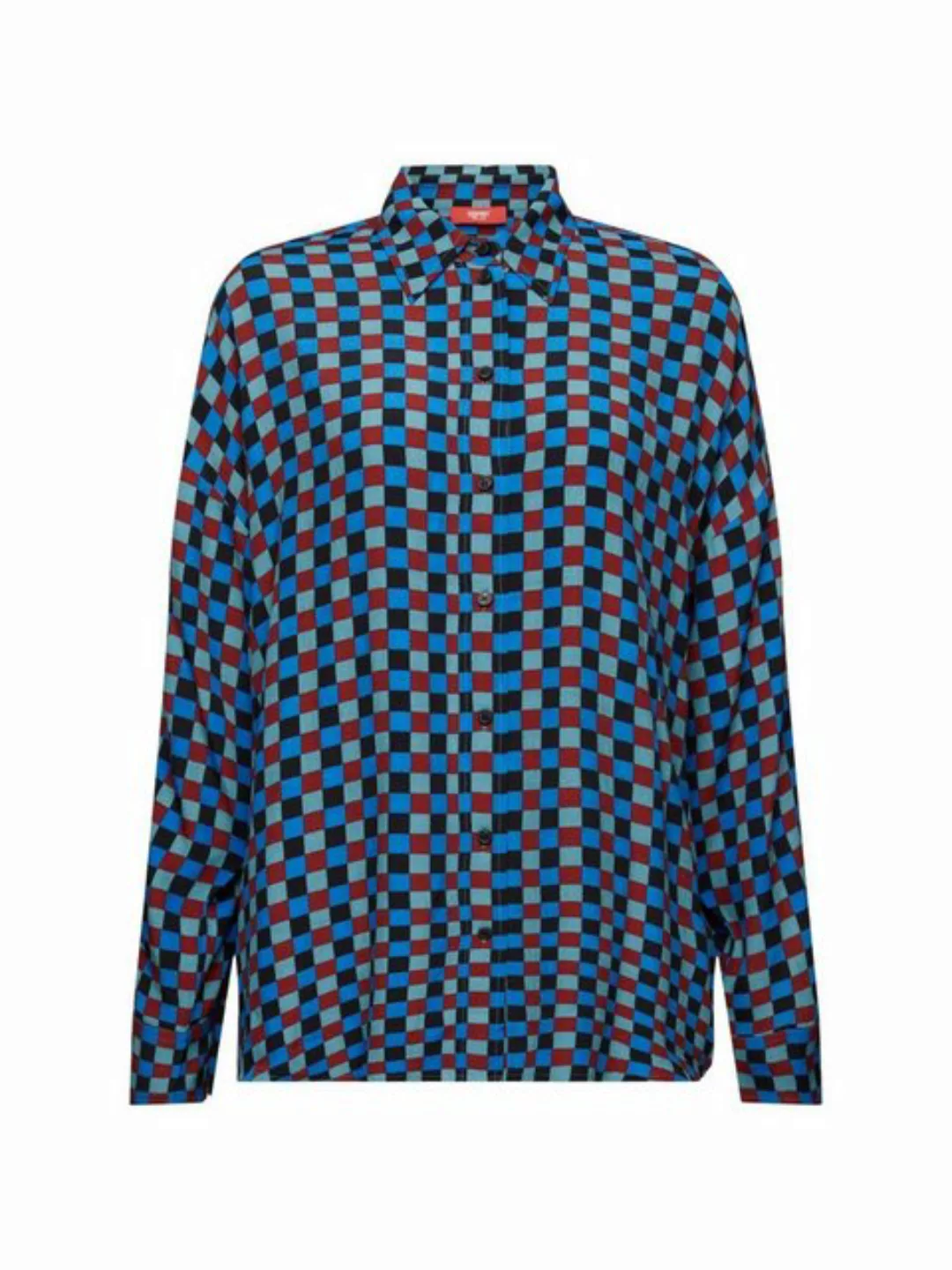 Esprit Langarmbluse Button-Down-Hemd mit Print günstig online kaufen