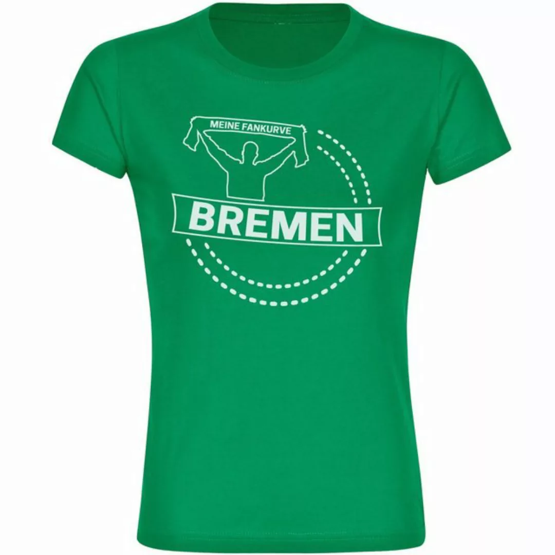 multifanshop T-Shirt Damen Bremen - Meine Fankurve - Frauen günstig online kaufen