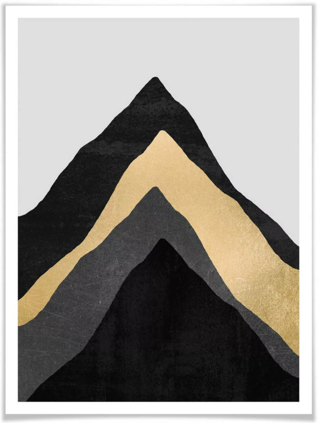 Wall-Art Poster "Vier Berge", Berge, (1 St.), Poster ohne Bilderrahmen günstig online kaufen