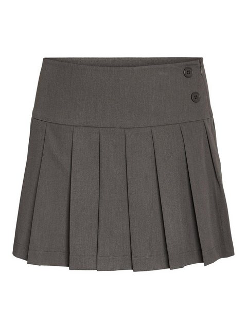 Noisy may Sommerrock Rock Mini-Länge Mid Waist Knopfdetail 8061 in Grau-3 günstig online kaufen