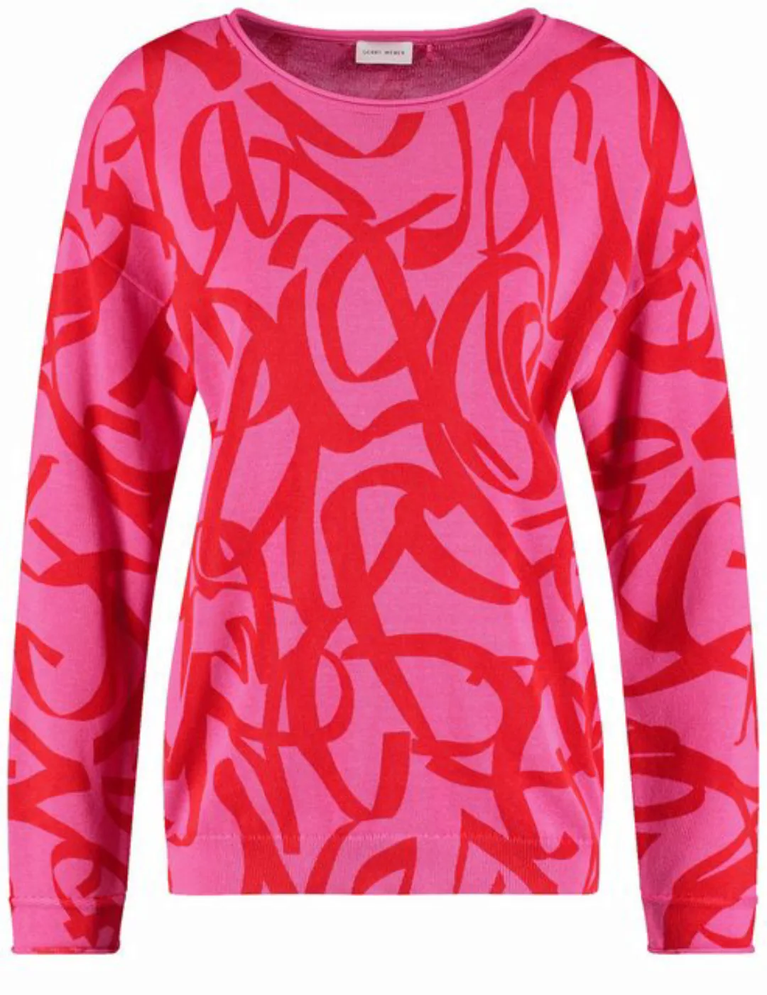 GERRY WEBER Rundhalspullover Weicher Pullover mit abstraktem Allover-Dessin günstig online kaufen