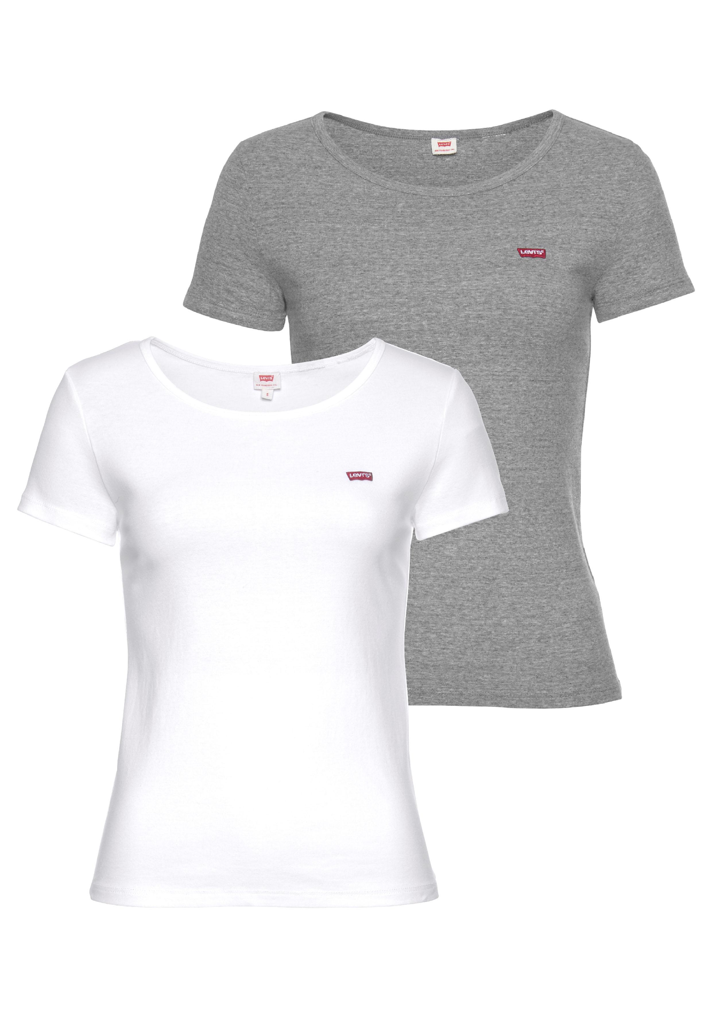 Levi's® T-Shirt Mini-Logo (2-tlg., 2er-Pack) mit kleiner Markenlogo-Sticker günstig online kaufen