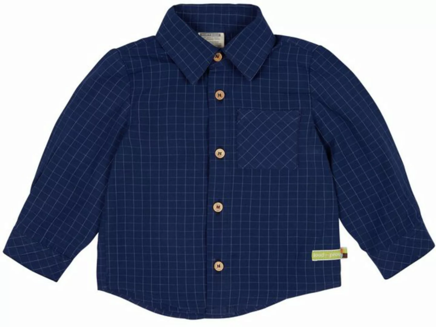 loud + proud Langarmshirt Hemd mit feinen Karo Bio Baumwolle günstig online kaufen