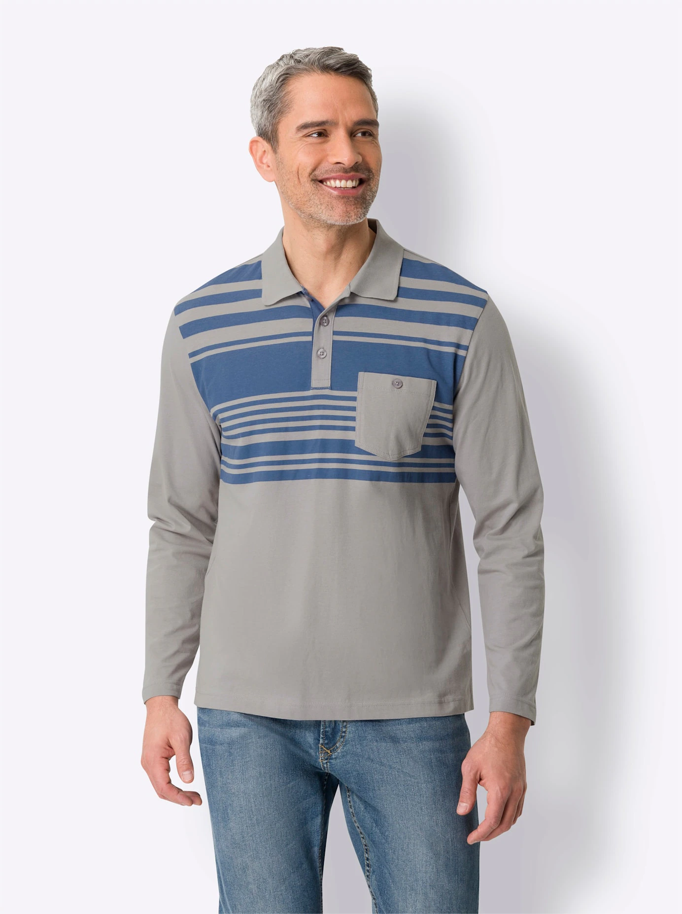 Classic Poloshirt "Langarm-Poloshirt", (1 tlg.) günstig online kaufen