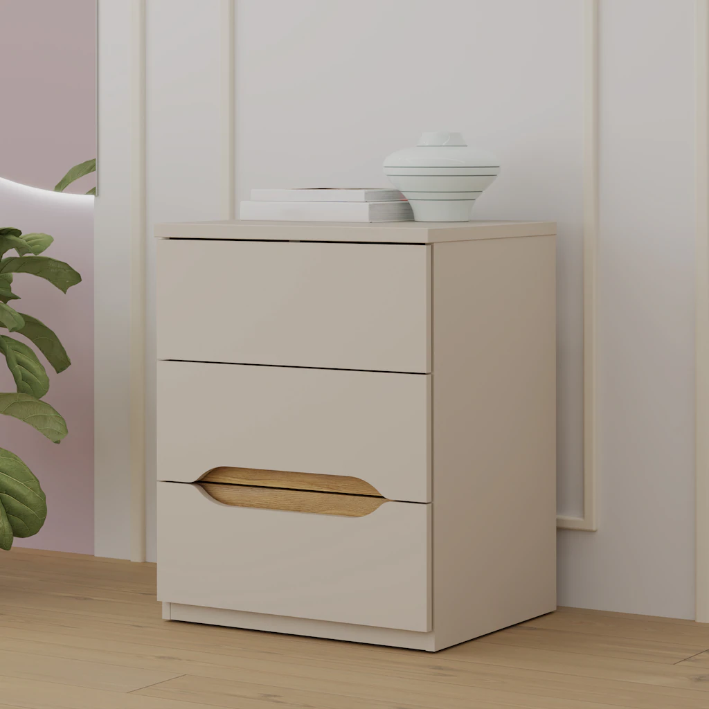 FORTE Nachtkommode, B/H/T 50,4/63,5/41,5 cm Nako passend zum Boxspringbett günstig online kaufen