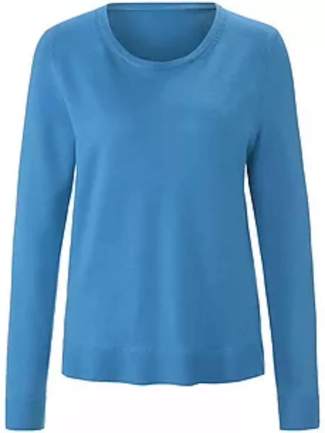 Rundhals-Pullover PETER HAHN PURE EDITION blau günstig online kaufen