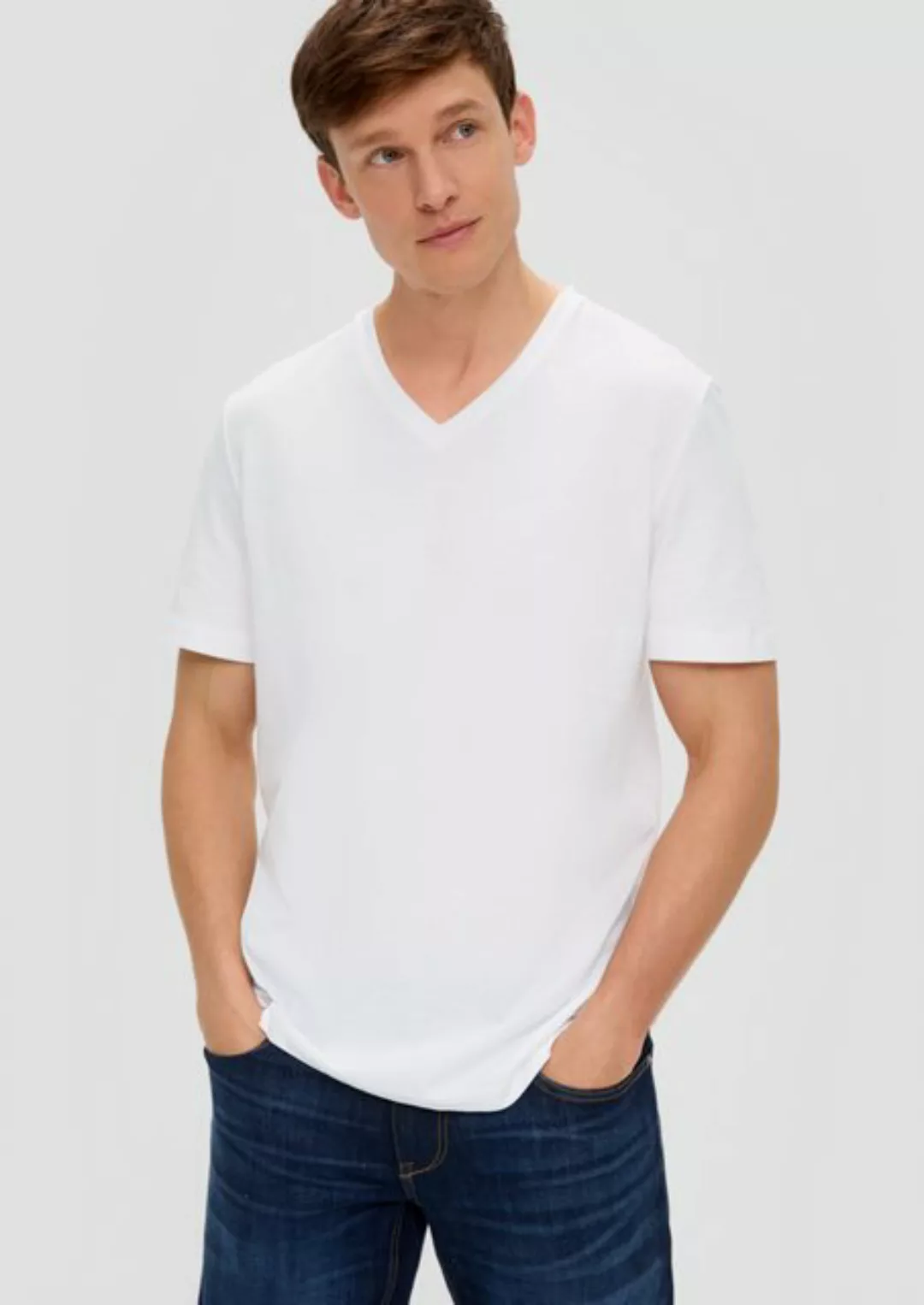 s.Oliver Kurzarmshirt Basic-T-Shirt aus Baumwolle im 2er-Pack günstig online kaufen