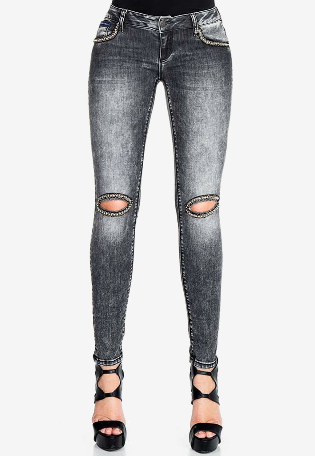 Cipo & Baxx Slim-fit-Jeans, im trendigen Used-Look günstig online kaufen