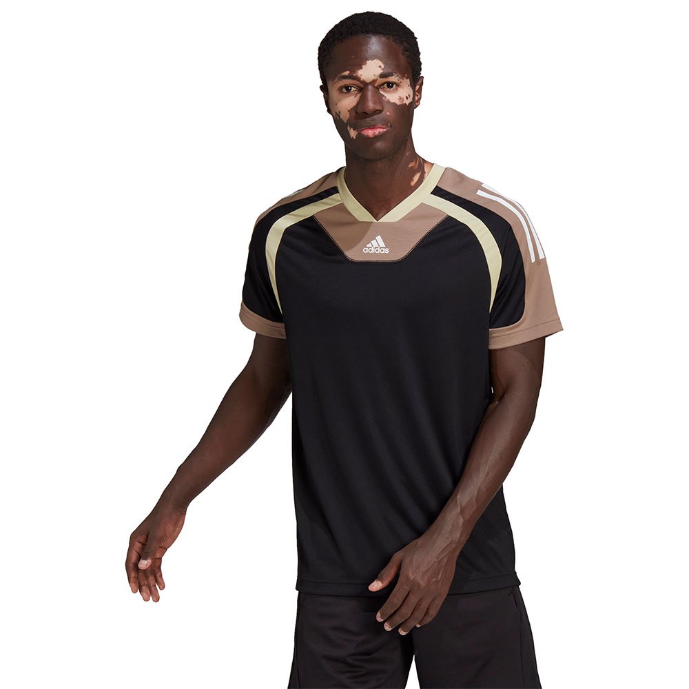 Adidas Training Kurzärmeliges T-shirt S Black / Chalky Brown / White günstig online kaufen