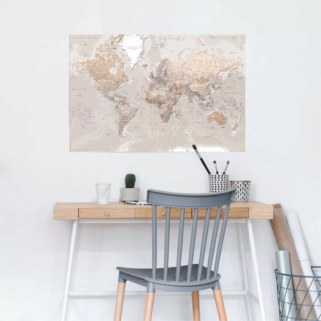 Reinders Poster "Weltkarte" günstig online kaufen