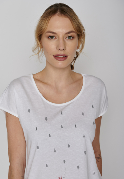Nature Fox Footprints Cool - T-shirt Für Damen günstig online kaufen