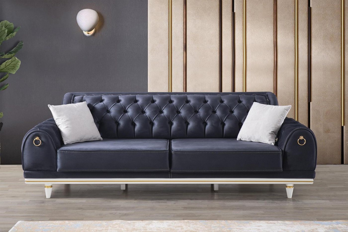 Xlmoebel Sofa Chesterfield Sofa Sitzmöbel 230cm Polsterung Einrichtung Wohn günstig online kaufen