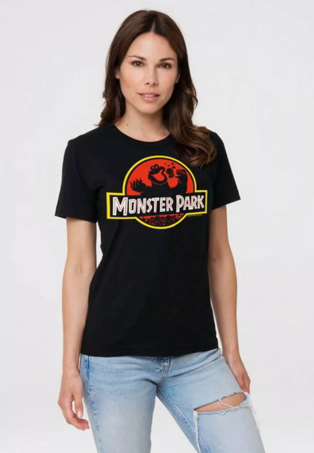 LOGOSHIRT T-Shirt Sesamstrasse Krümelmonster Monster Park mit coolem Print günstig online kaufen