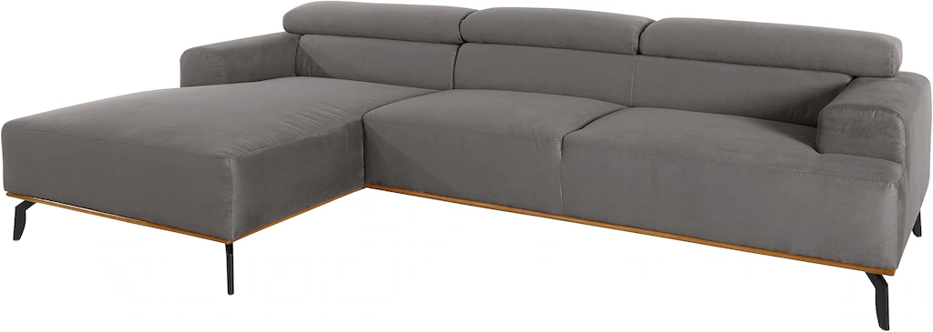 Places of Style Ecksofa "Carlo L-Form", Kopfteilverstellung günstig online kaufen