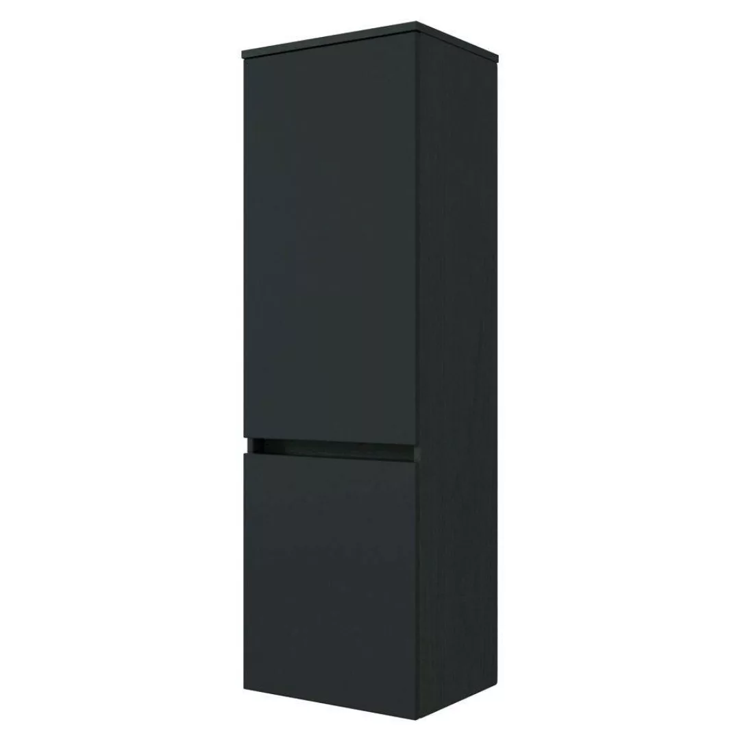 Lomadox Badezimmer Midischrank ARLON-03 matt grau BxHxT 40x130x35 cm schwar günstig online kaufen