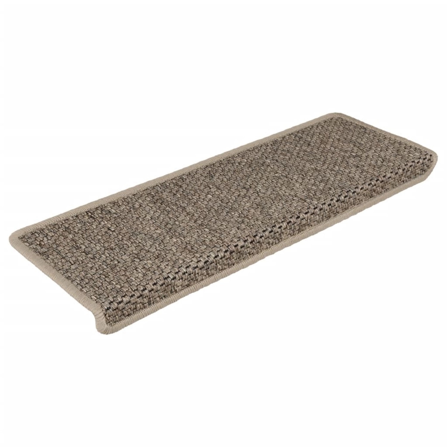 vidaXL Treppenmatten Selbstklebend Sisal 15 Stk. 65x21x4cm Dunkelbeige günstig online kaufen