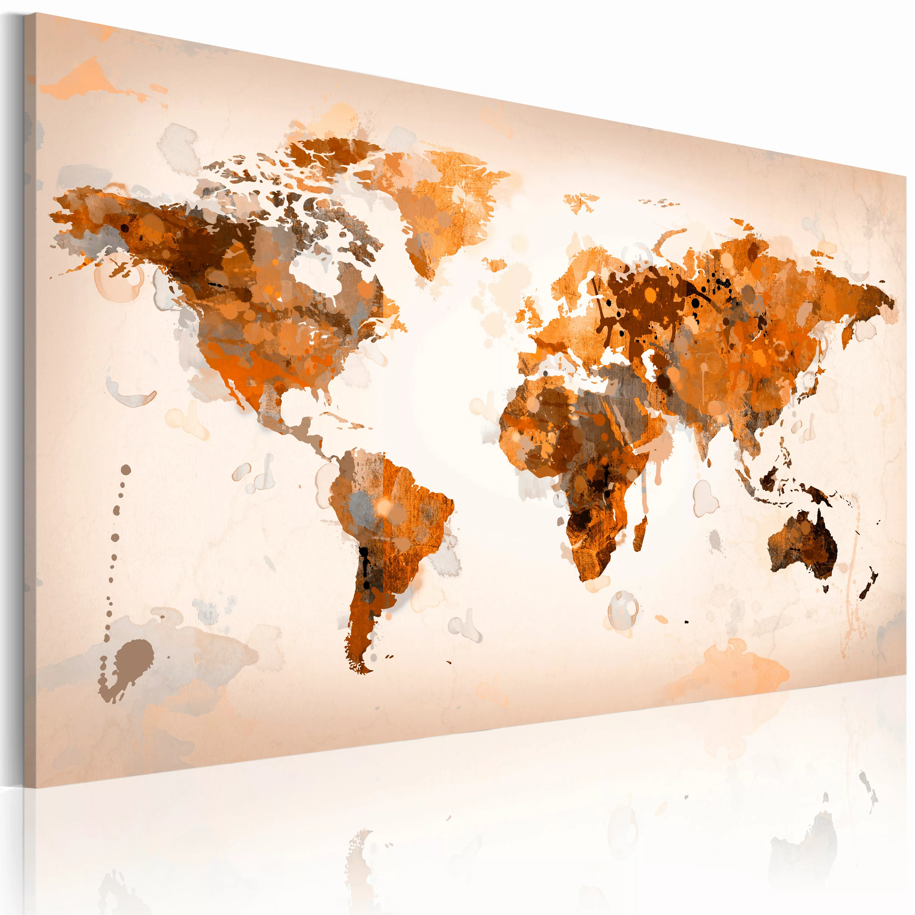 Wandbild - Map Of The World - Desert Storm günstig online kaufen