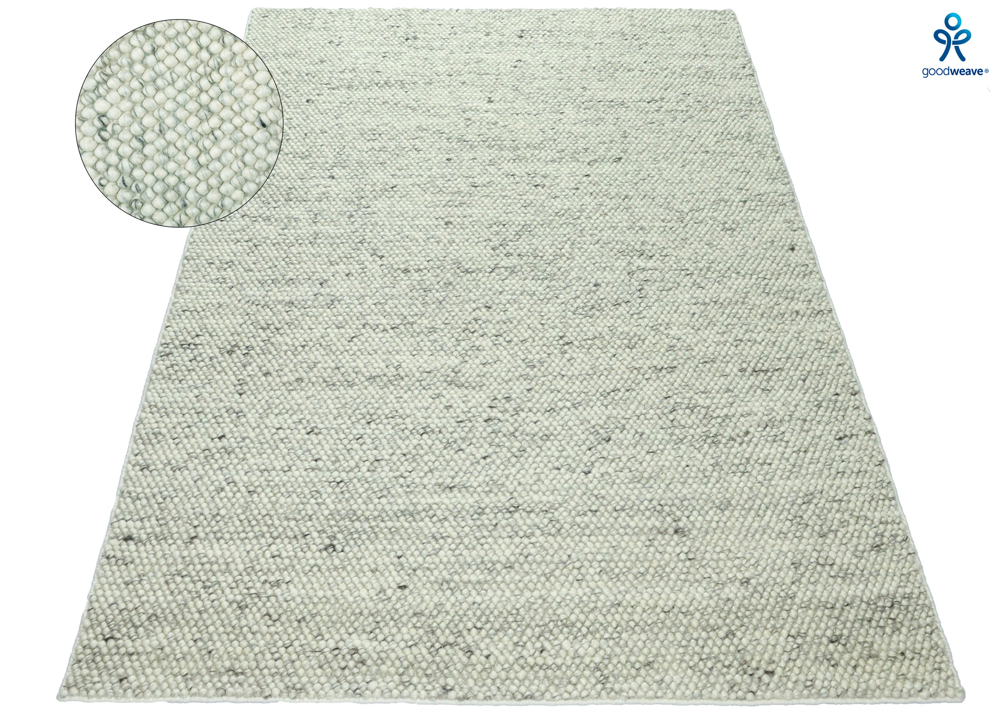 my home Wollteppich »Wolly, Wolle«, rechteckig, 14 mm Höhe, handgewebt, Han günstig online kaufen