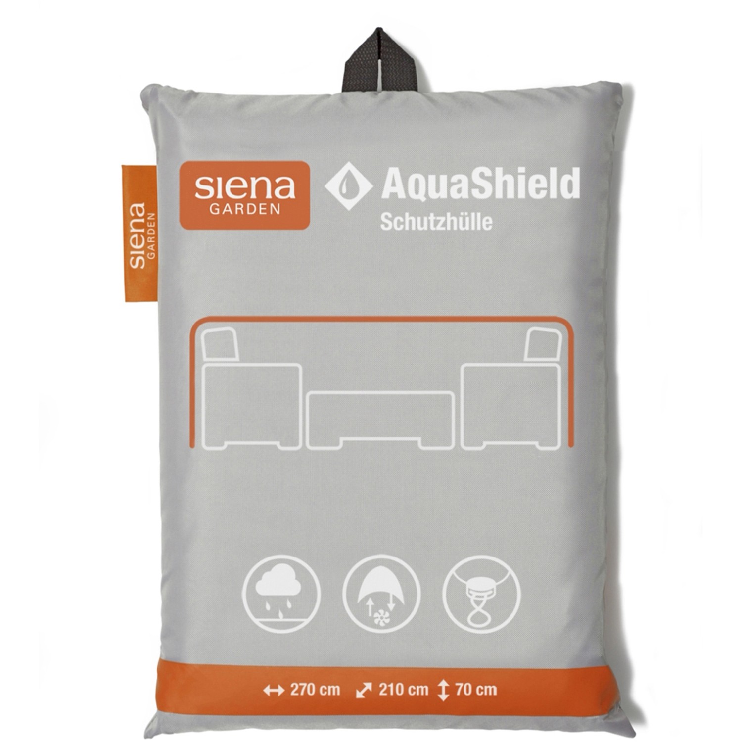 Siena Garden Lounge-Schutzhülle AquaShield Hellgrau 270 cm x 210 cm x 70 cm günstig online kaufen