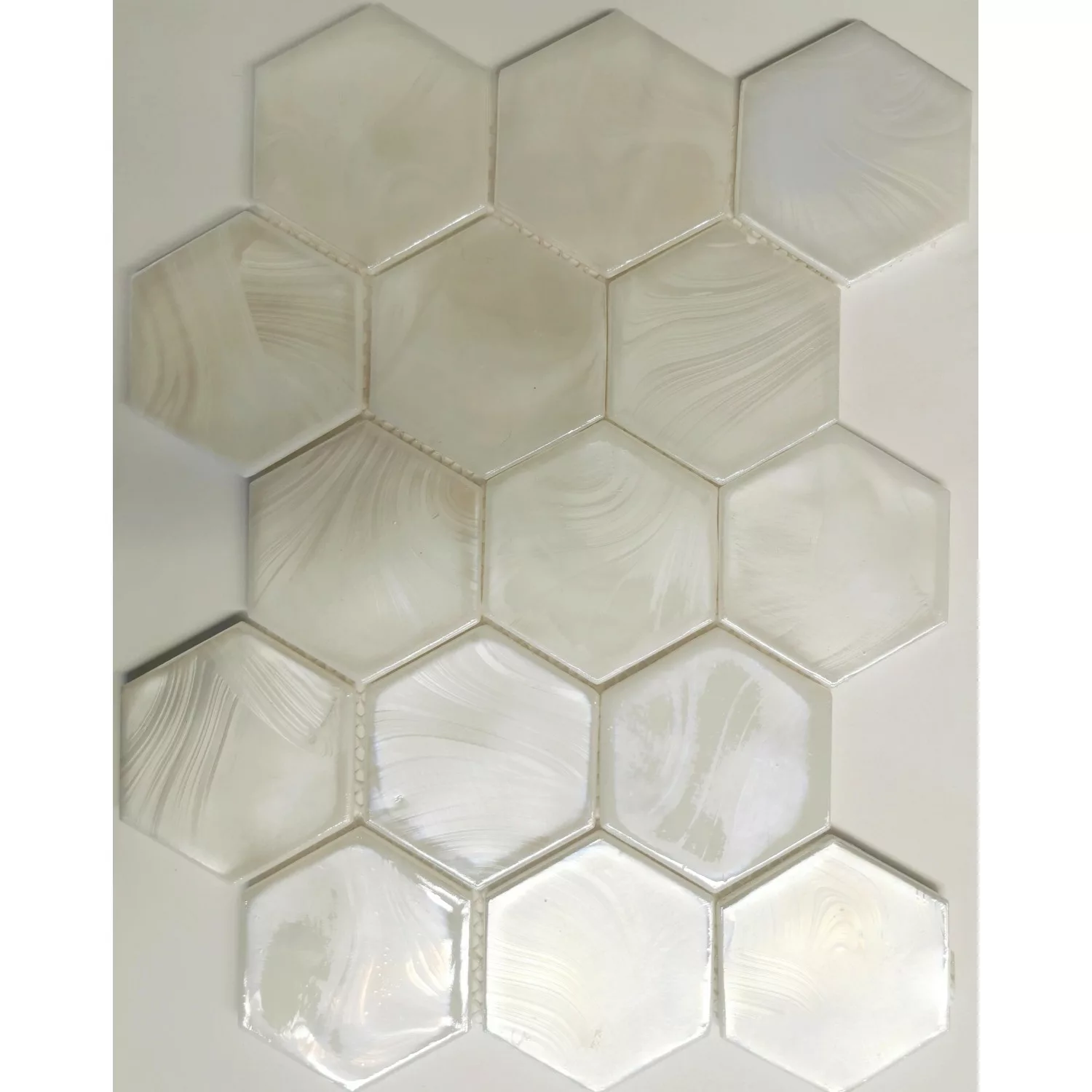 Mosaikmatte Cadiz Hexagon Keramik Weiß 26 cm x 29,9 cm günstig online kaufen