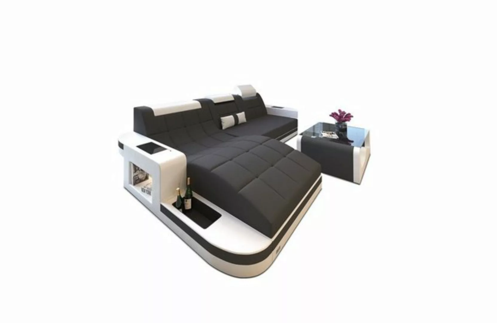 Sofa Dreams Ecksofa Polstercouch Stoffsofa Wave L Form M Mikrofaser Couch S günstig online kaufen
