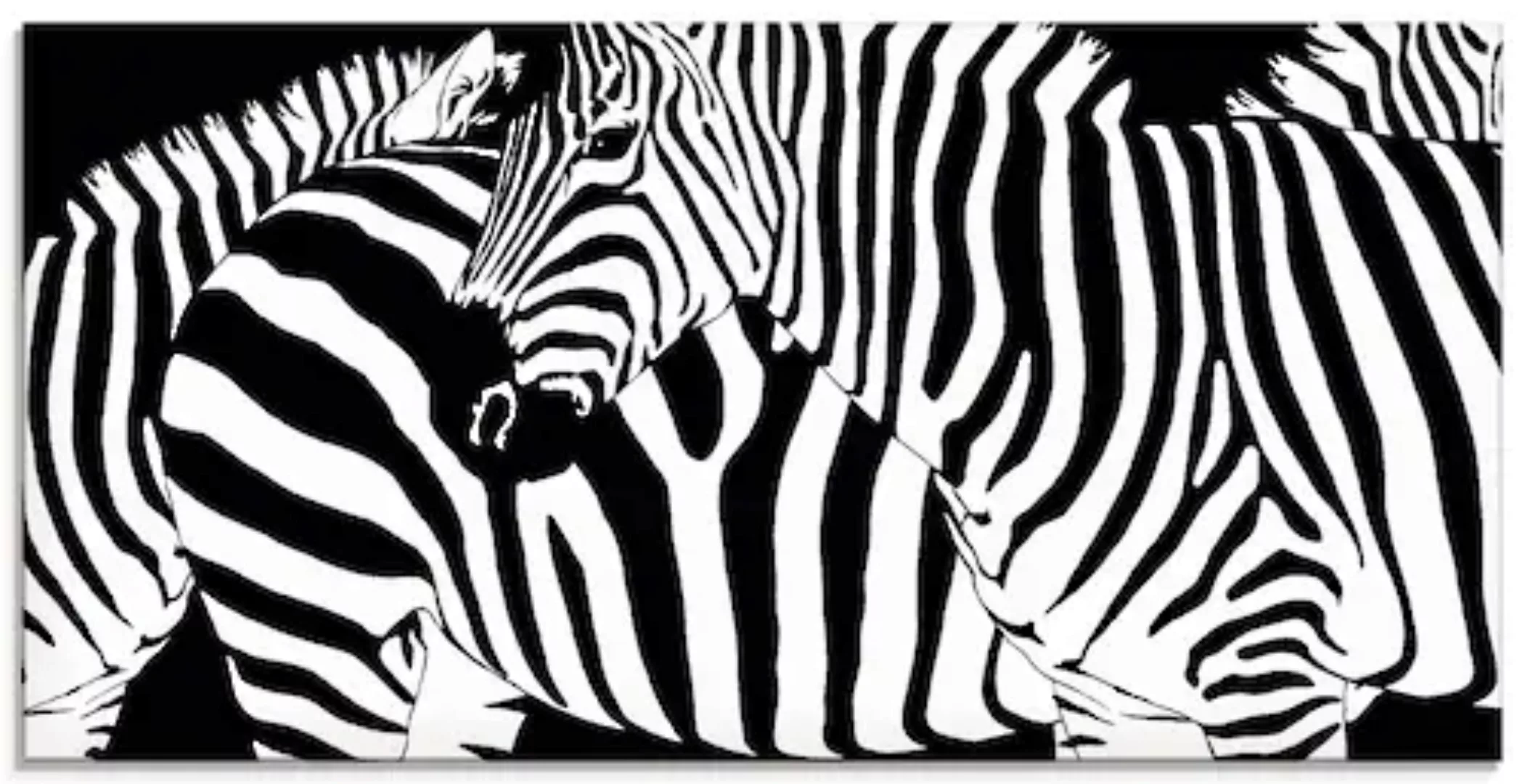 Artland Glasbild »Zebrastreifen«, Wildtiere, (1 St.), in verschiedenen Größ günstig online kaufen