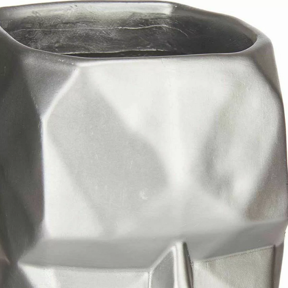 Vase Gesicht 3d Silberfarben Polyesterharz (12 X 24,5 X 16 Cm) günstig online kaufen