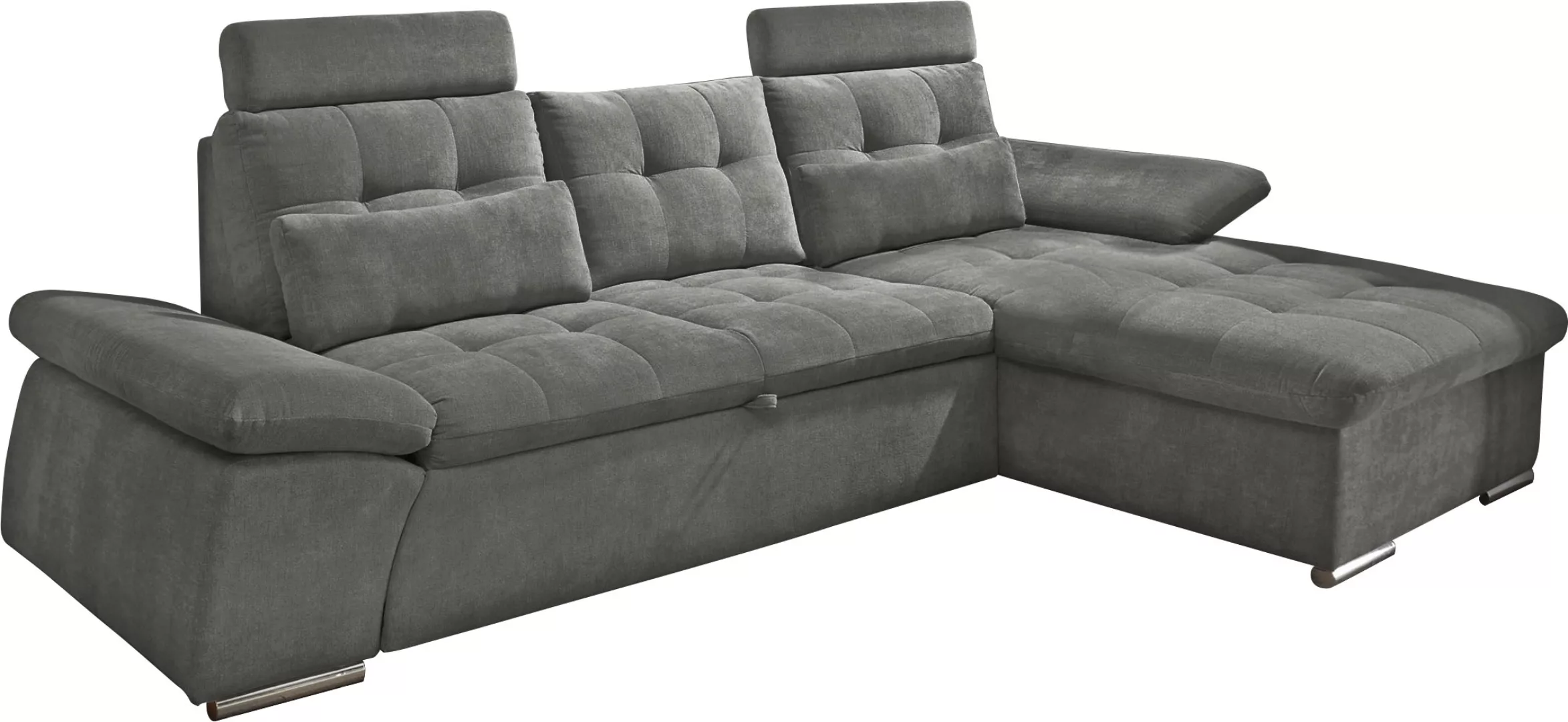 ED EXCITING DESIGN Ecksofa "Nalo L-Form", mit Bettfunktion, Armteilverstell günstig online kaufen