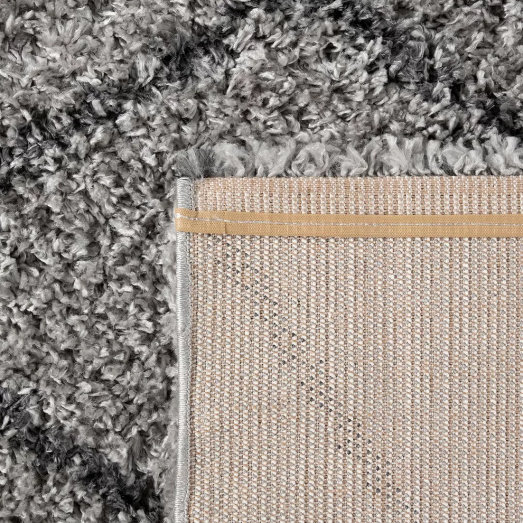 Paco Home Hochflor-Teppich »Kalmar 444«, rund, Scandi Design, Rauten Muster günstig online kaufen