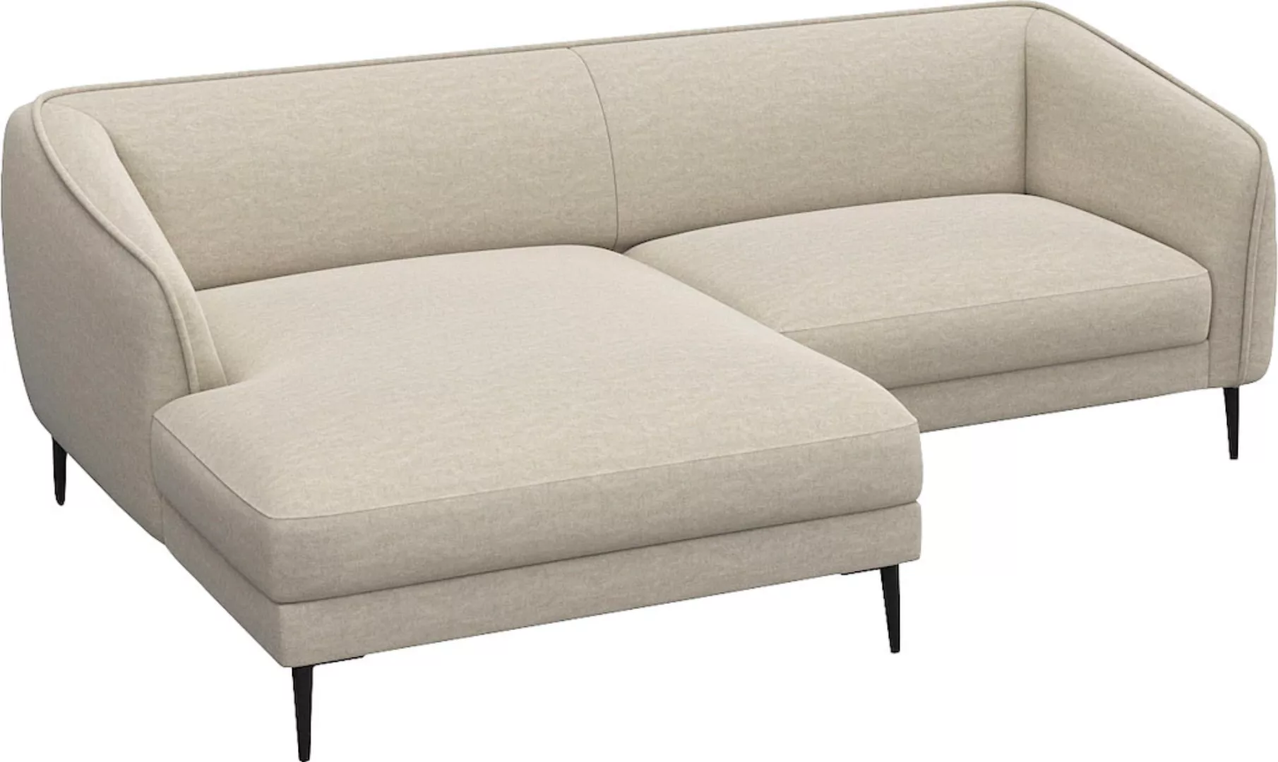 FLEXLUX Ecksofa »Belle Designsofa, bequem durch Kaltschaum im Sitz, L-Form« günstig online kaufen