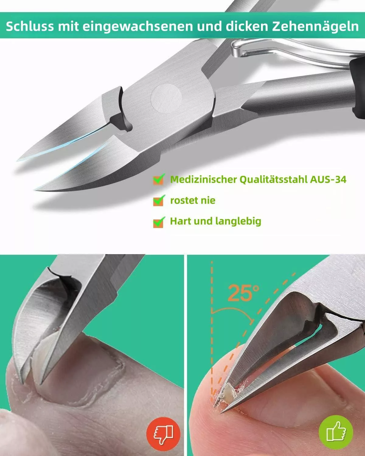 Rhein Beleuchtung Maniküre-Etui Nagelknipser- und eingewachsene-Nägel-Pfleg günstig online kaufen