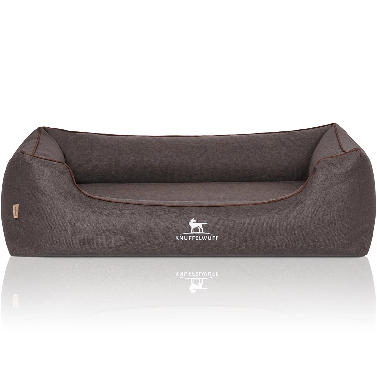 Knuffelwuff Hundebett Wippo Orthopädisch Velours XL 105 x 75cm Schwarz günstig online kaufen