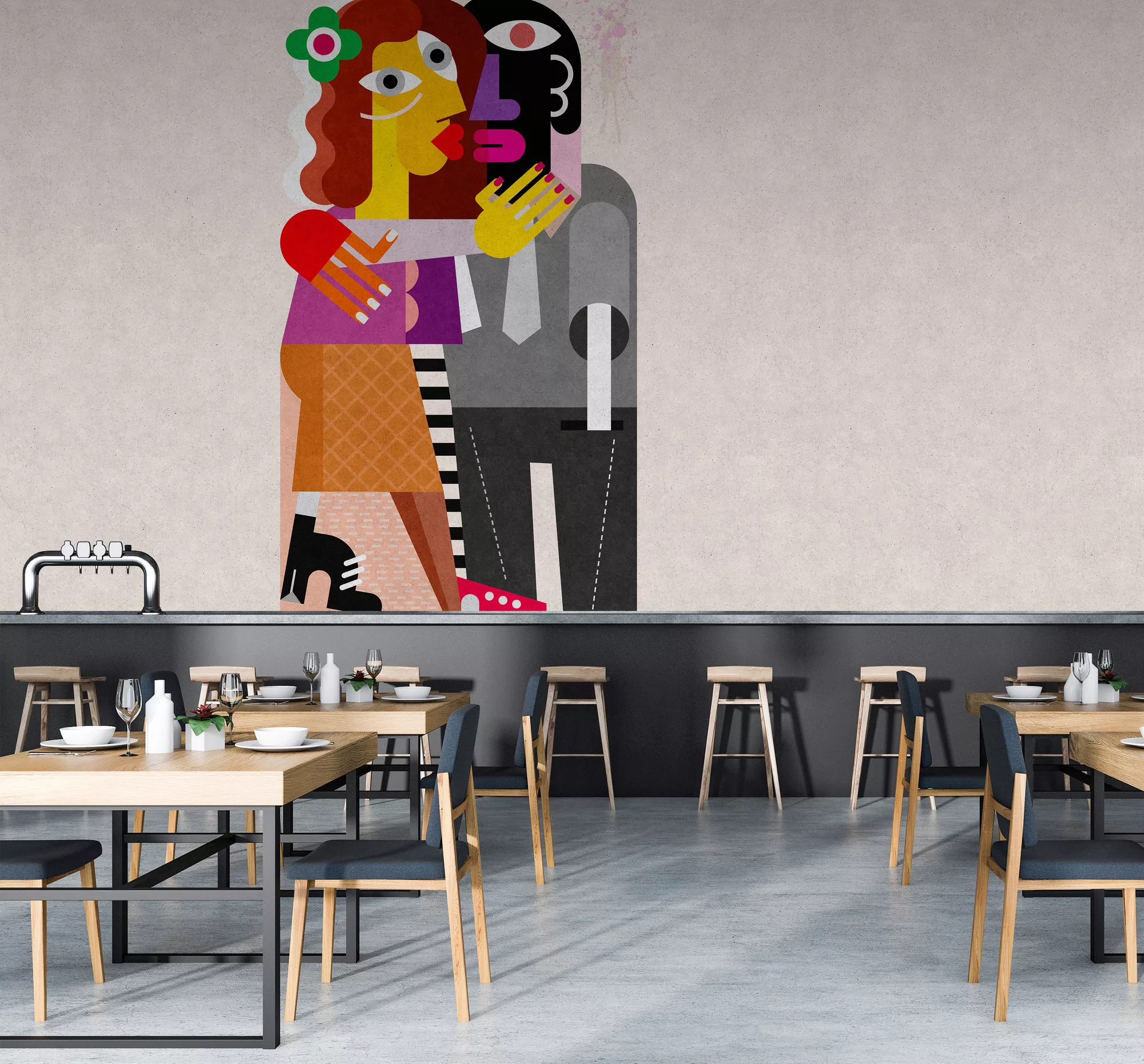 living walls Fototapete »Walls by Patel Couples 2«, Vlies, Wand, Schräge günstig online kaufen