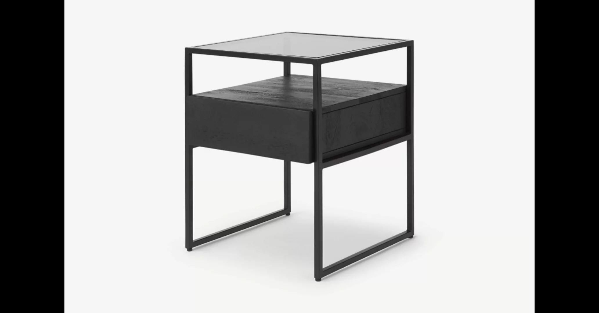 Kilby Nachttisch, schwarz gebeiztes Mangoholz - MADE.com günstig online kaufen