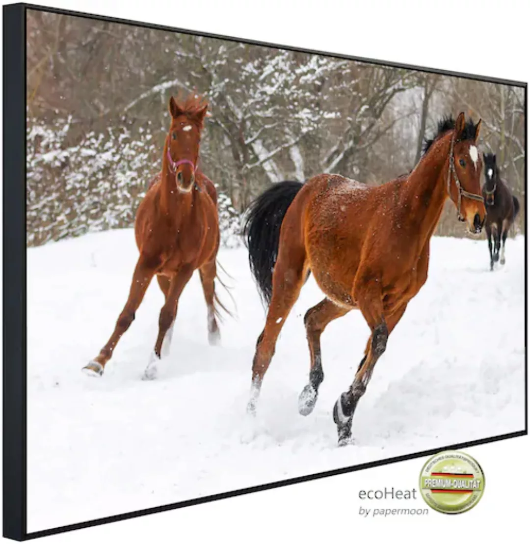 Papermoon Infrarotheizung »Pferde im Schnee«, sehr angenehme Strahlungswärm günstig online kaufen