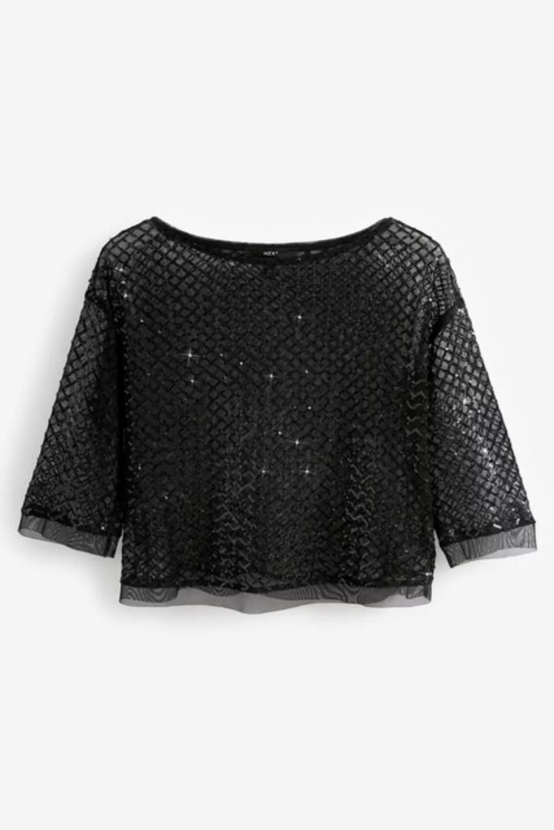 Next Paillettenshirt Transparentes Top mit Pailletten (1-tlg) günstig online kaufen