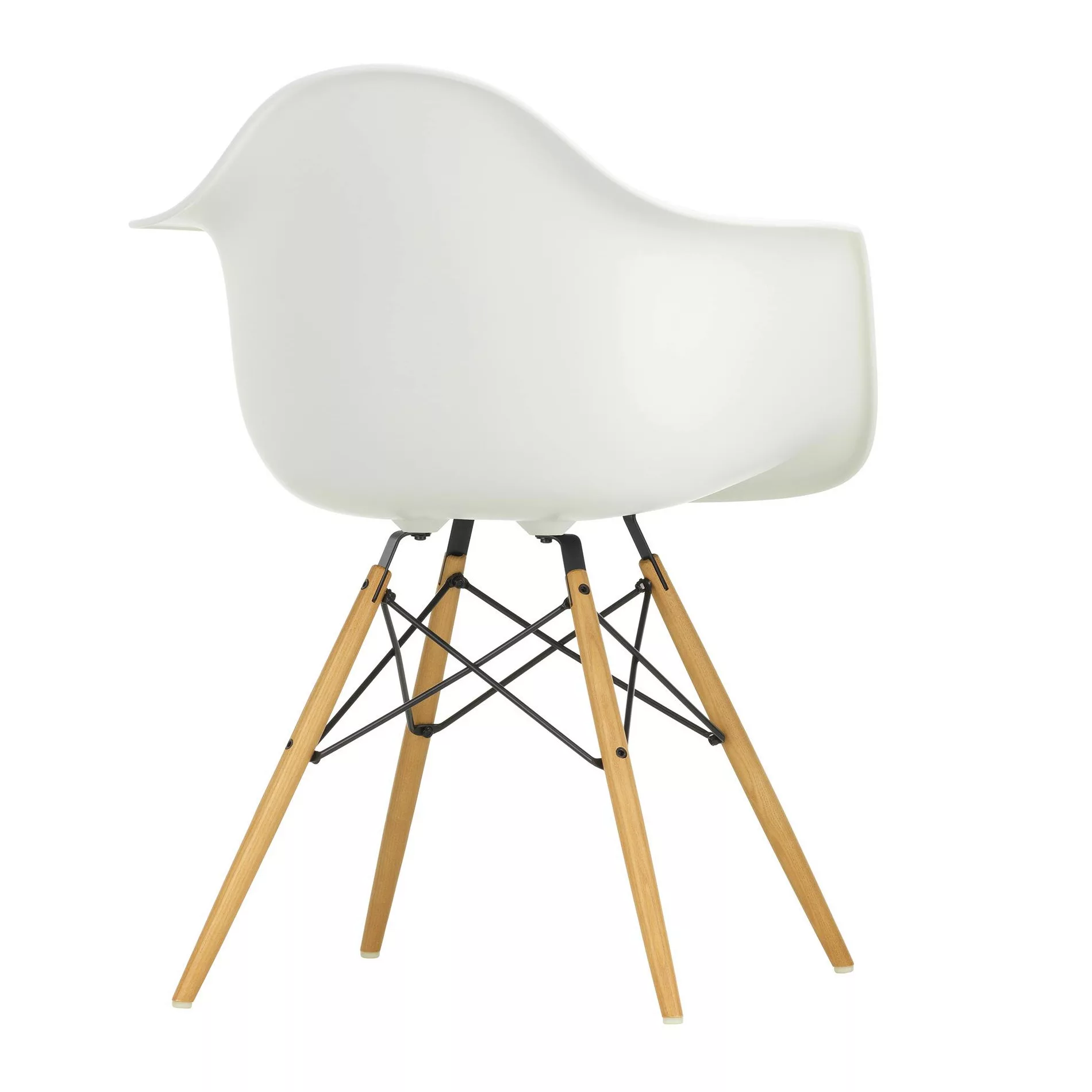 Vitra - Eames Plastic Armchair DAW Gestell Esche - weiß/Sitzschale Polyprop günstig online kaufen
