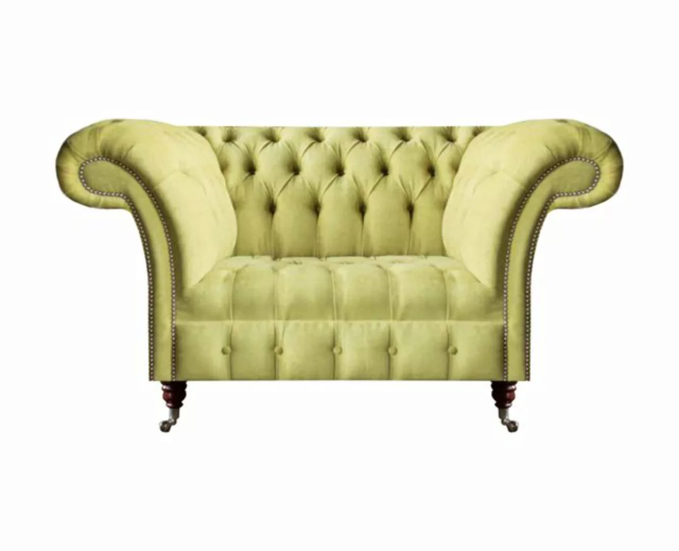 JVmoebel Chesterfield-Sofa Sofa Couch Zweisitzer Gelb Luxus Sitzmöbel Chest günstig online kaufen