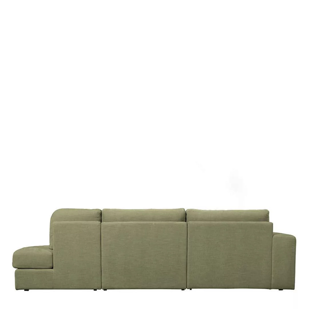 Gemütliches Sofa modern in Graugrün Stoff drei Sitzplätzen günstig online kaufen