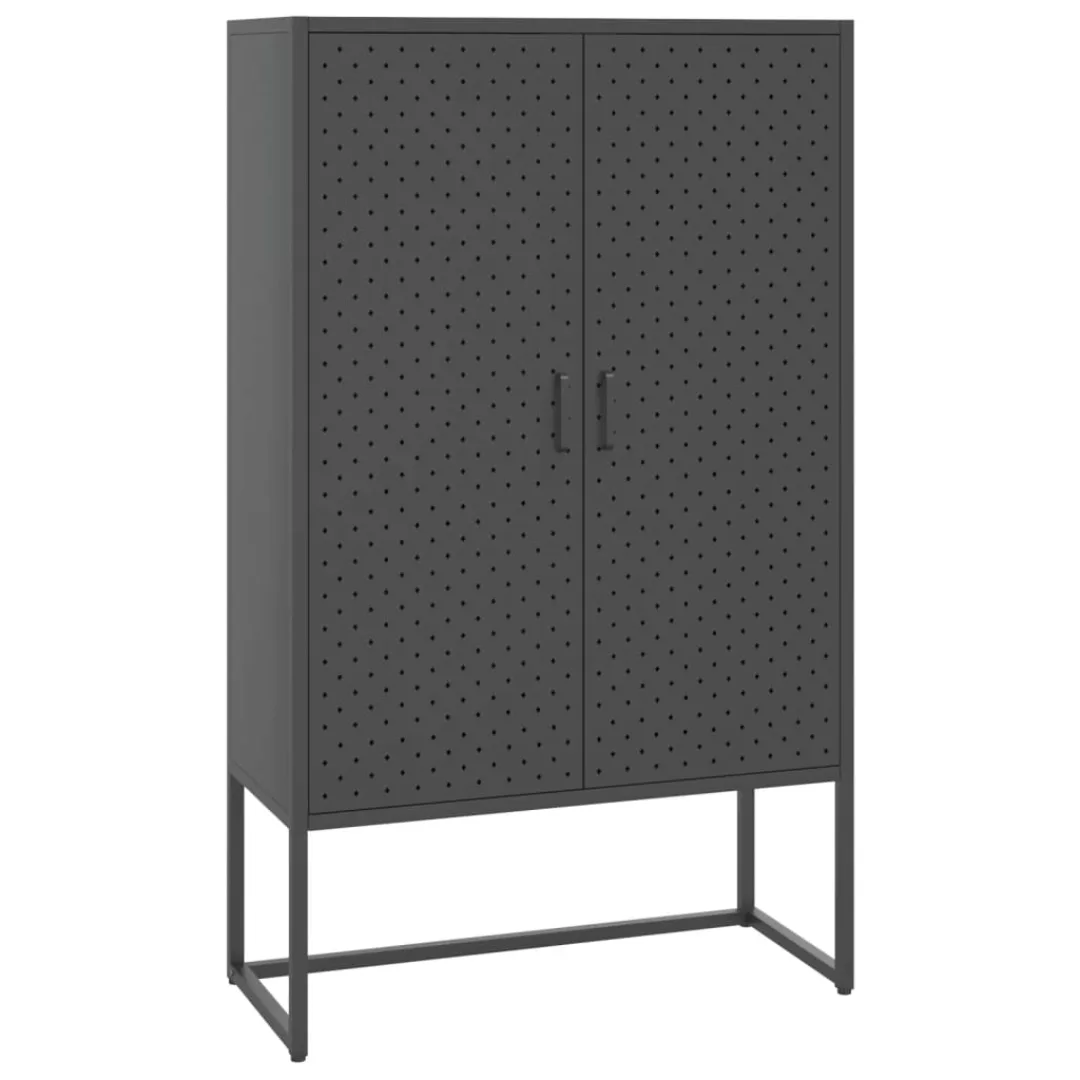 Highboard Anthrazit 80x35x135 Cm Stahl günstig online kaufen