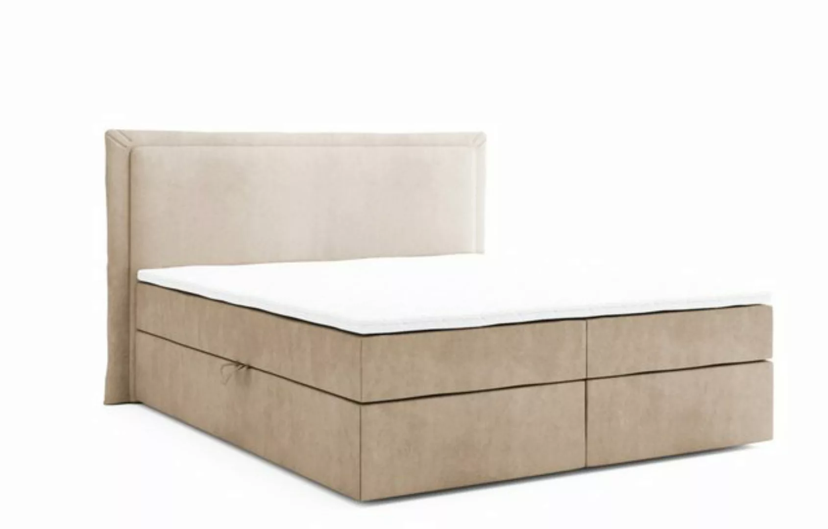 Labett Boxspringbett mit Bettkasten Matratze und Topper, Kopfteil H3/H4 LEV günstig online kaufen