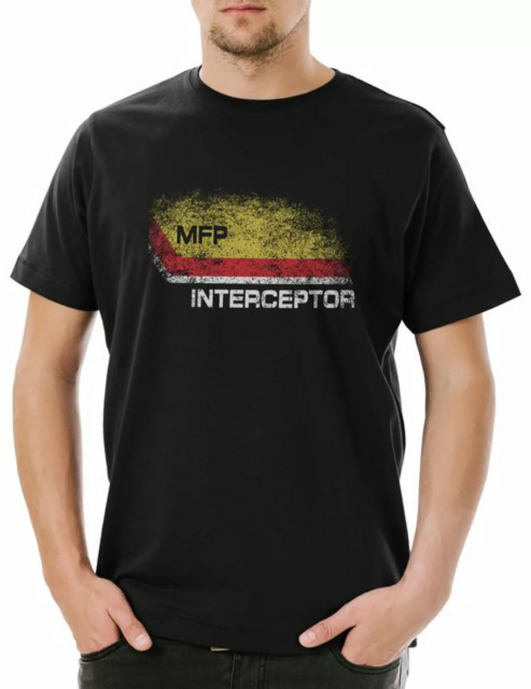 Urban Backwoods Print-Shirt Inter I Main Force Patrol Logo Herren T-Shirt i günstig online kaufen