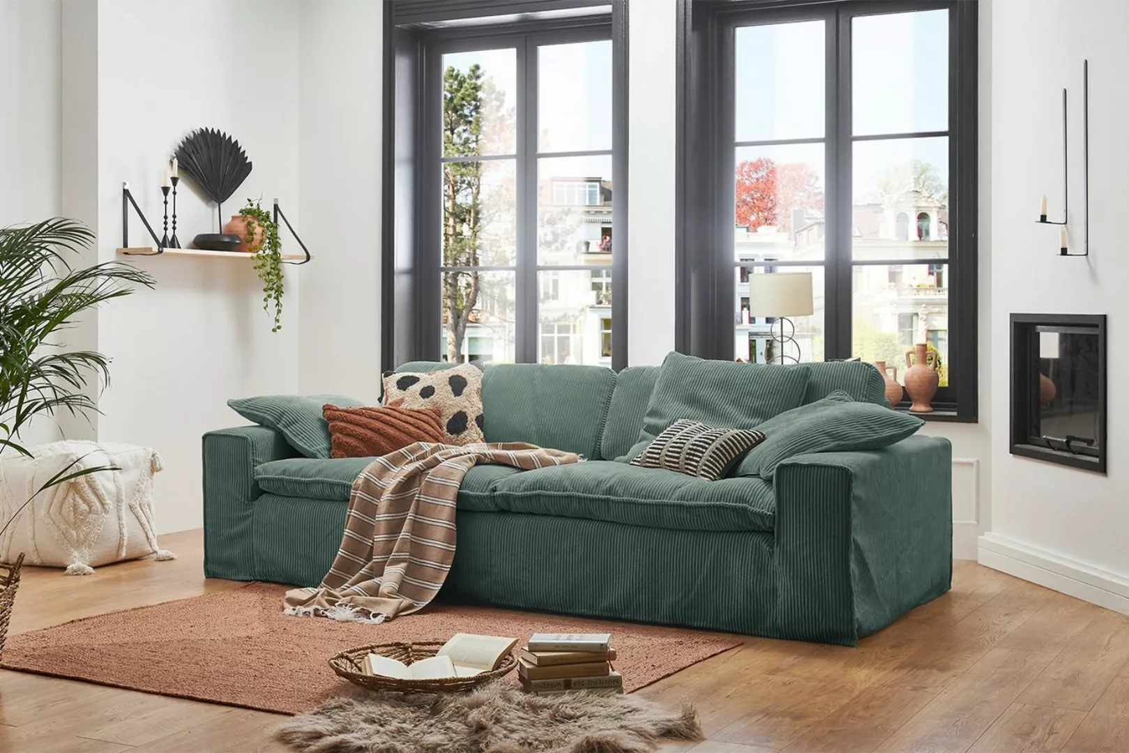 KAWOLA 3-Sitzer NETTA, Sofa Cord Bezug abziehbar, versch. Breiten und versc günstig online kaufen