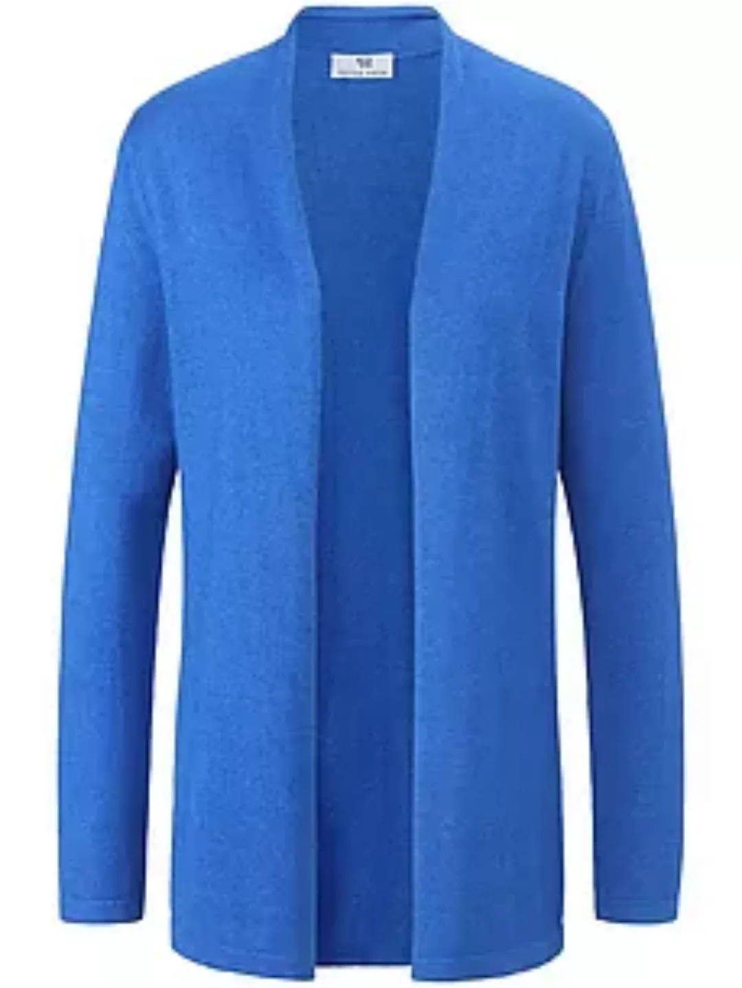 Strickjacke Modell Caro Peter Hahn Seide/Kaschmir blau günstig online kaufen