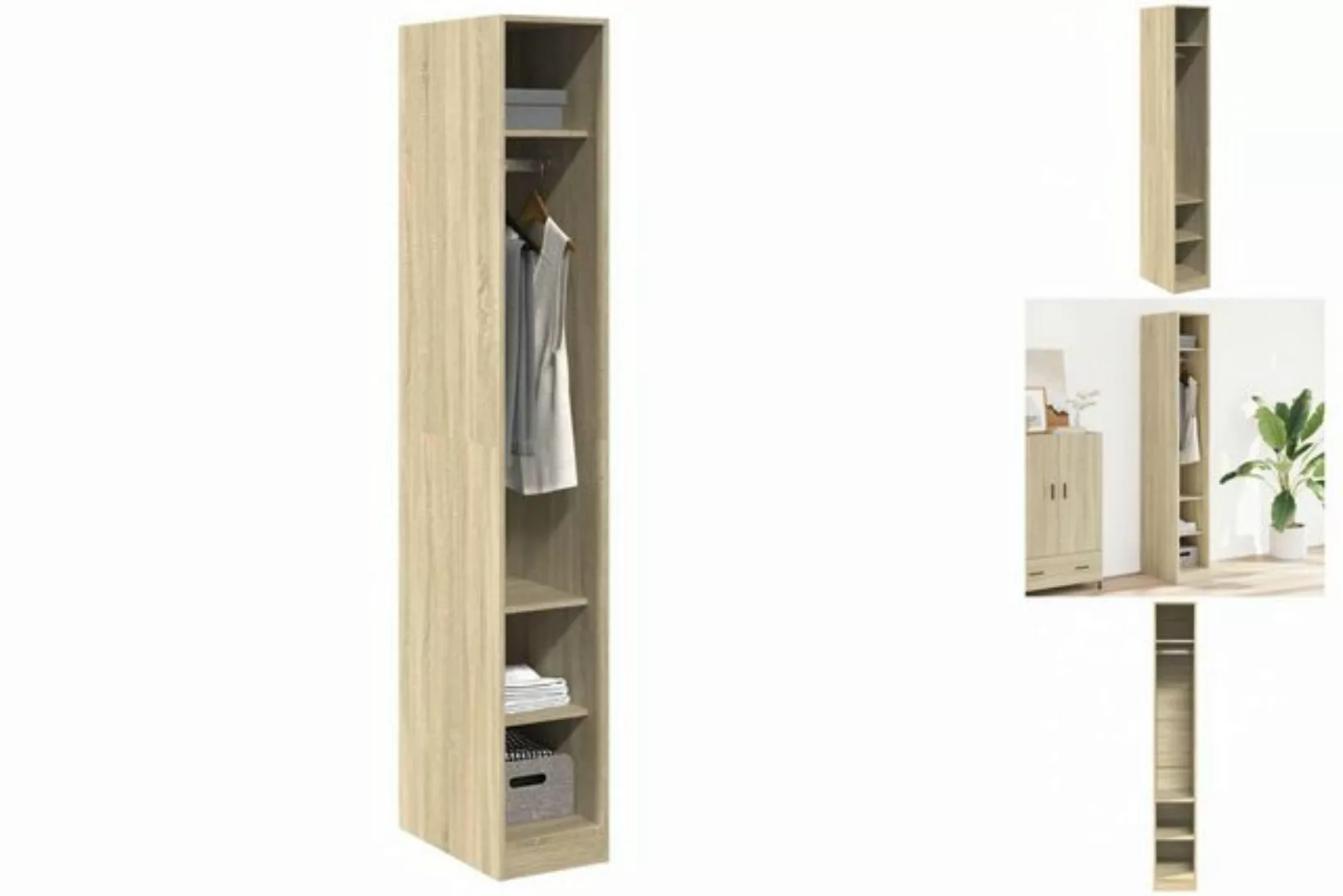 vidaXL Kleiderschrank Kleiderschrank Sonoma-Eiche 30x50x200 cm Holzwerkstof günstig online kaufen