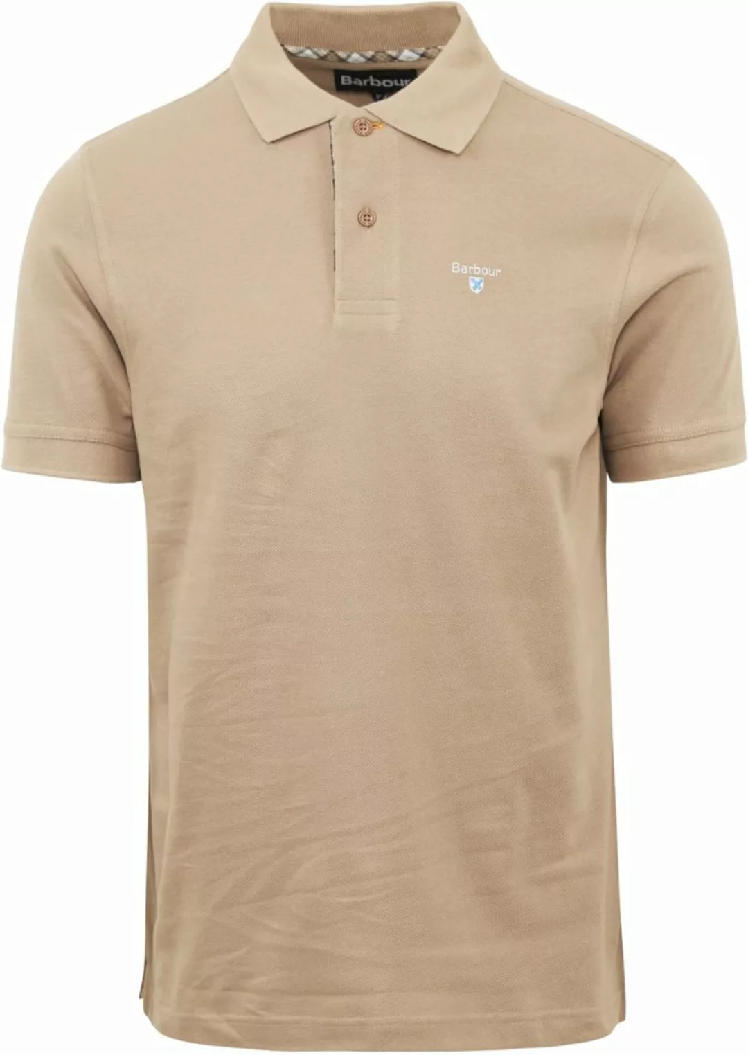 Barbour Tartan Pique Poloshirt Beige - Größe L günstig online kaufen