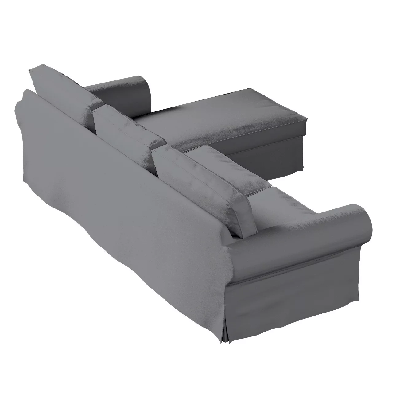 Bezug für Ektorp 2-Sitzer Sofa mit Recamiere, grau, Ektorp 2-Sitzer Sofabez günstig online kaufen